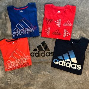 Adidas Boys Aeroready Performance T-Shirts; great condition; M (10/12); lot of 5